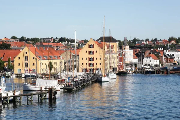 Vista Ciudad Svendborg Dinamarca — Foto de Stock