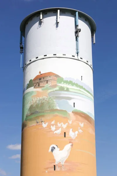 Polliat France August 2019 Water Tower Polliat Bresse France — Stock Photo, Image