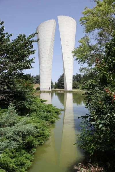 Château Eau Dans Parc Jean Perdrix Valence France — Photo