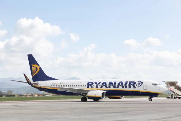 Bergamo Italien April 2016 Ryanair Flugzeuge Auf Dem Flughafen Bergamo — Stockfoto