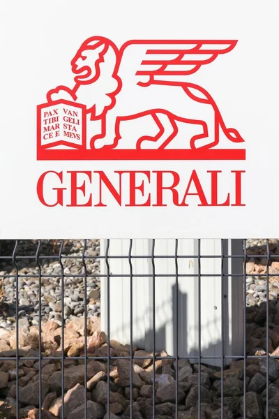 Macon Frankreich März 2020 Generali Logo Einem Zaun Generali Ist — Stockfoto