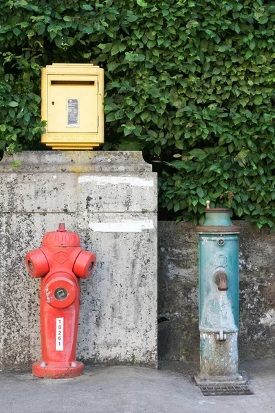 Boîte Aux Lettres Fontaine Bouche Incendie France — Photo