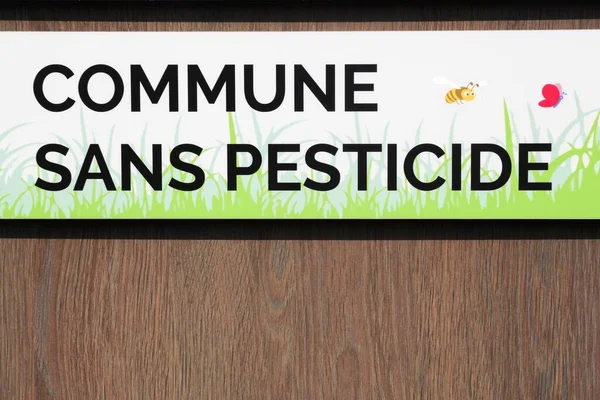 Dardilly Frankrijk Juni 2020 Pesticide Free Municipality Sign France Called — Stockfoto