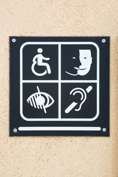 Disabled Symbols Wall — Stock Photo, Image