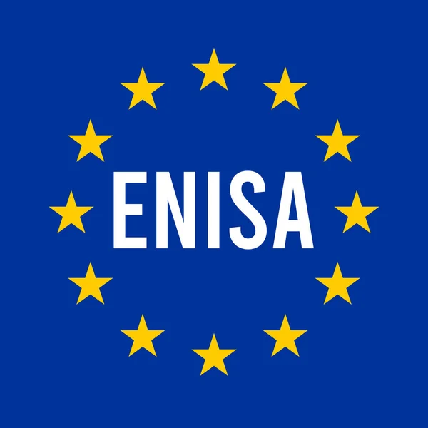 Enisa Agentura Evropské Unie Pro Symbol Kybernetické Bezpečnosti — Stock fotografie