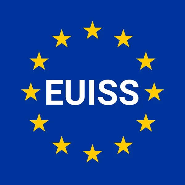 Euiss Europeiska Unionens Institut För Säkerhetsstudier Symbol Ikon — Stockfoto