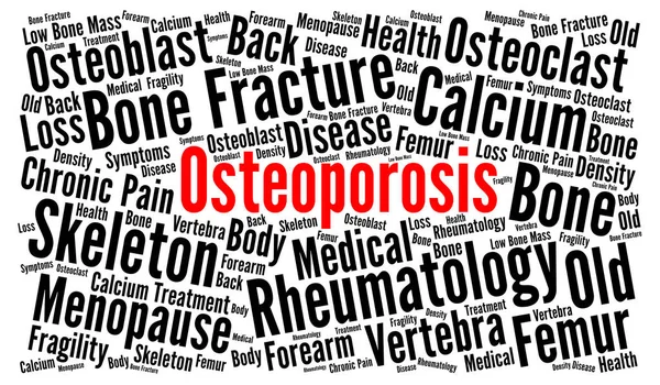 Osteoporosis Palabra Nube Concepto —  Fotos de Stock