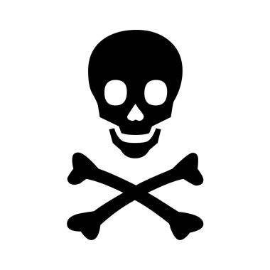 Siyah kafatası ve çapraz kemik çizimi