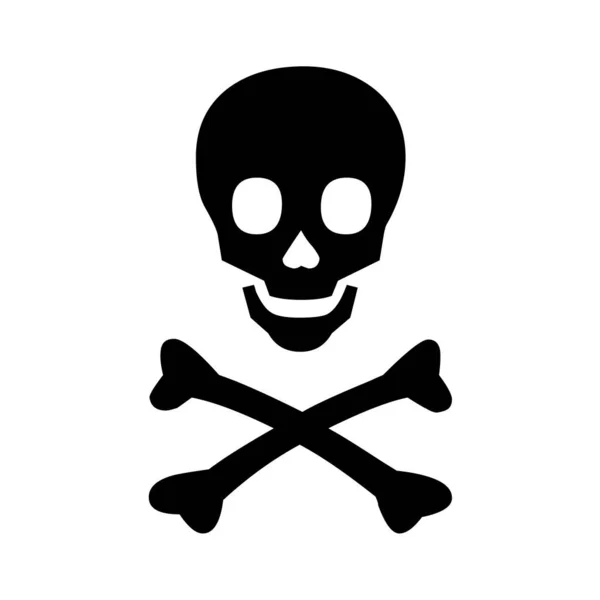 Black Skull Crossbones Illustration — Stock Photo, Image