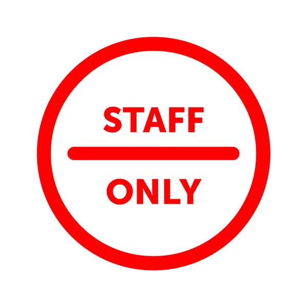 Staff Only Sign White Background — Stock Photo, Image