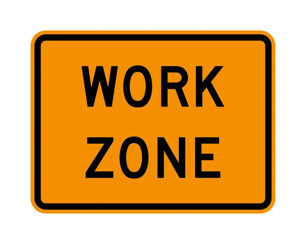 Verkehrszeichen Für Die Arbeitszone — Stockfoto