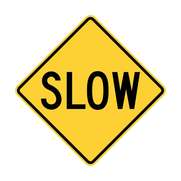 Slow Road Sign Usa — Stock Photo, Image