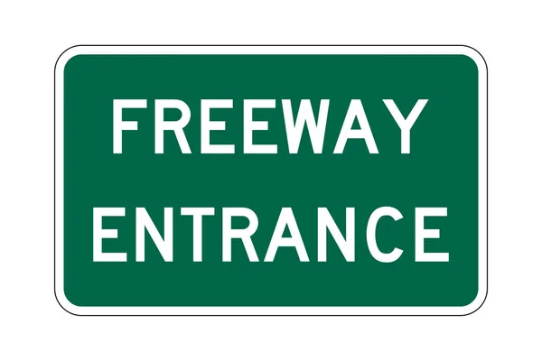 Znak Drogowy Wjazdu Autostrady — Zdjęcie stockowe