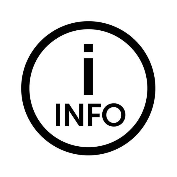 Ikona Znaku Informacyjnego Białym Tłem — Zdjęcie stockowe