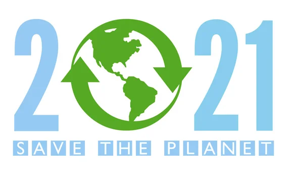 Rädda Planeten 2021 Illustration — Stockfoto