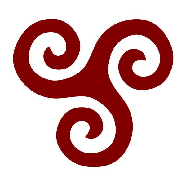 Ilustração Ícone Símbolo Triskelion Vermelho — Fotografia de Stock