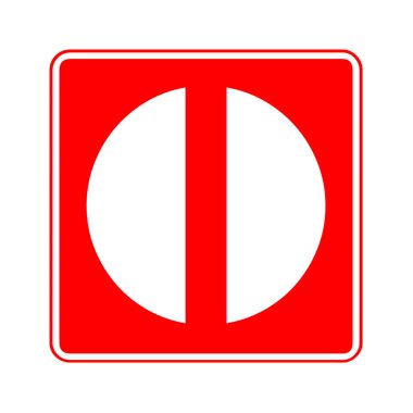 Beyaz arkaplan ile acil çıkış işareti