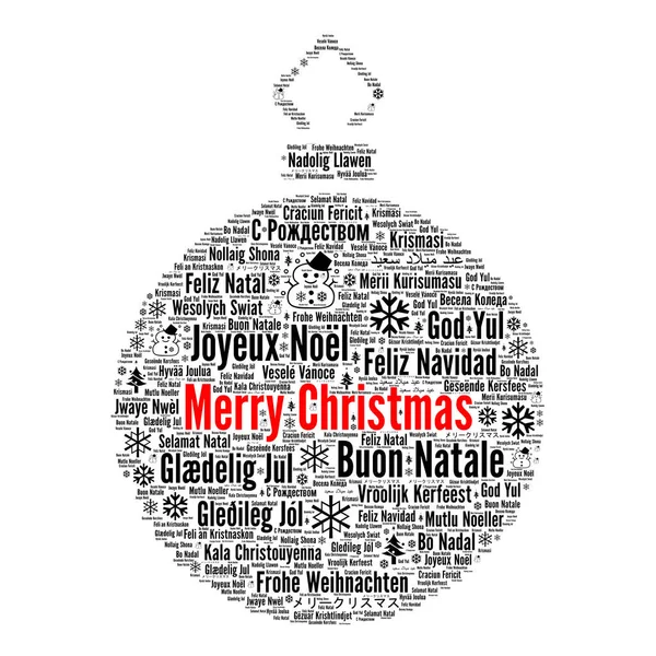 Merry Christmas Different Languages Word Cloud — Stock Photo, Image