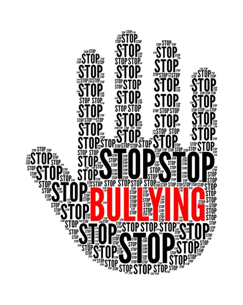 Stop Bullying Illustration White Background — Stock Photo, Image