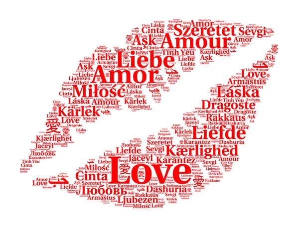 Amor Diferentes Idiomas Ilustração — Fotografia de Stock