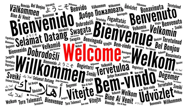 Welcome Word Cloud Different Languages — Stock Photo, Image