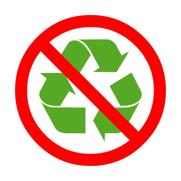 Não Reciclar Símbolo — Fotografia de Stock