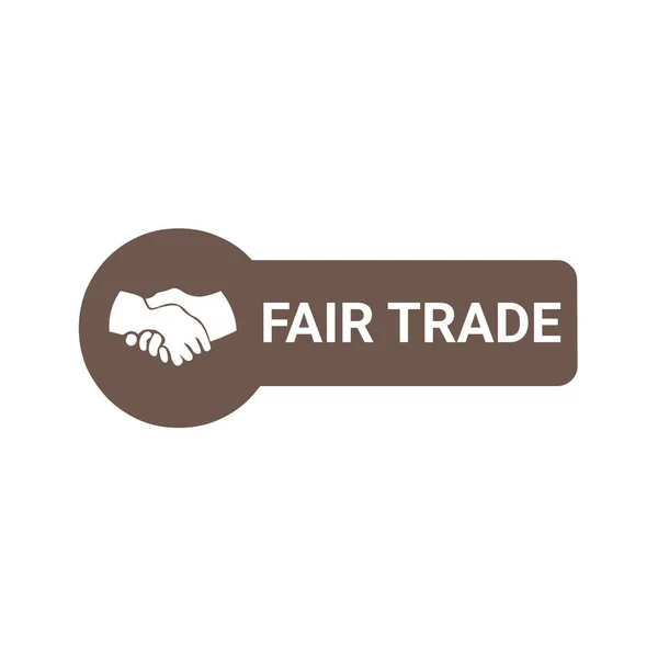Fair Trade Teken Knop — Stockfoto