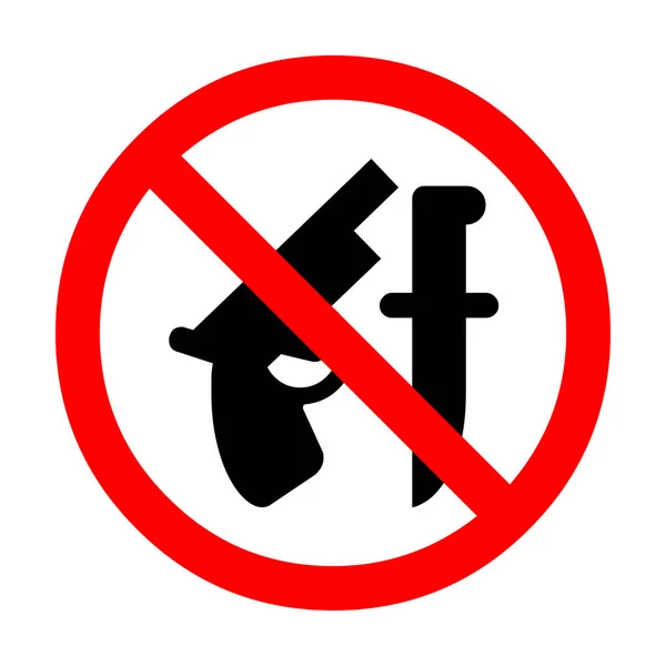 Ilustracja Zakazanego Znaku Broni — Zdjęcie stockowe