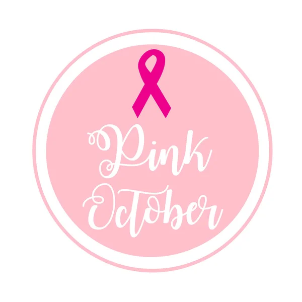 Pink october symbol and breast cancer awareness month