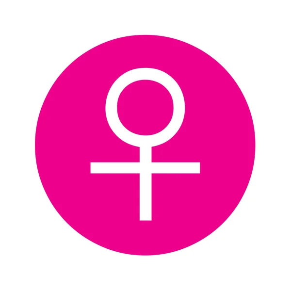 Ícone Símbolo Feminino Com Fundo Branco — Fotografia de Stock