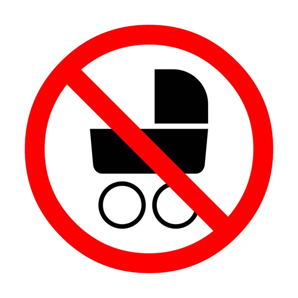 Kein Kinderwagen Schild — Stockfoto