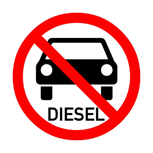 Geen Diesel Teken Illustratie — Stockfoto