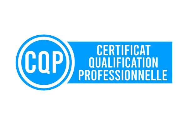 Cqp 法语专业资格证书符号 — 图库照片