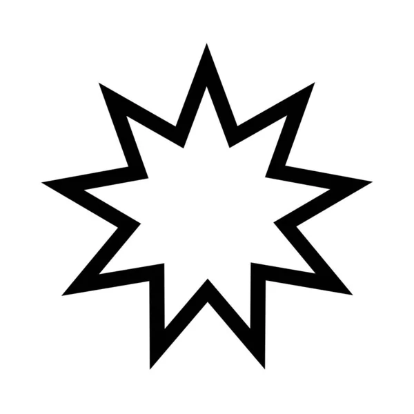 Bahai Gwiazda Religijny Symbol — Zdjęcie stockowe