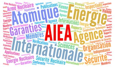 Uluslararası Atom Enerjisi Ajansı kelime bulut kavramı Fransızca AIEA