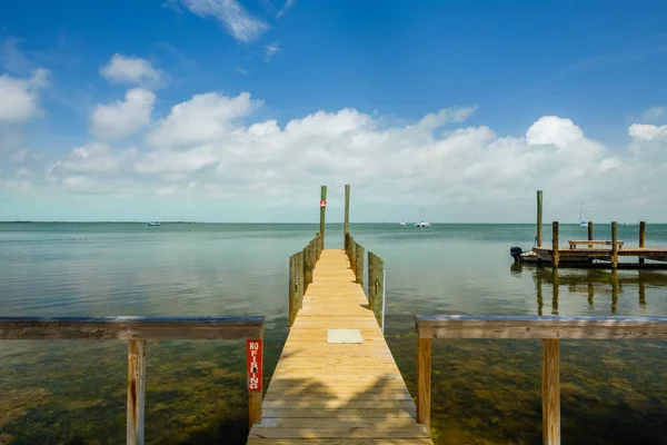 Seascape View Popular Florida Keys Small Dock — Stock Photo, Image