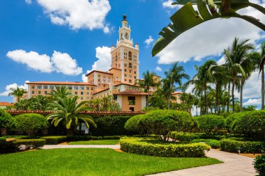 Coral Gables, Fl ABD - 4 Haziran 2018: Biltmore Hotel 1925'te inşa tarihi ve lüks Akdeniz tarzı popüler bir turistik Miami yer.