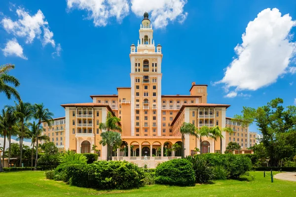 Coral Gables Eua Junho 2018 Histórico Luxuoso Estilo Mediterrâneo Biltmore — Fotografia de Stock