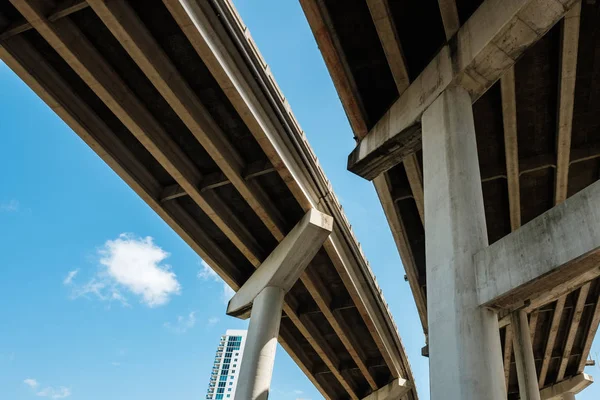 Miami Şehir Çalışan Interstate Karayolu Havaya Doğru Görünümü — Stok fotoğraf