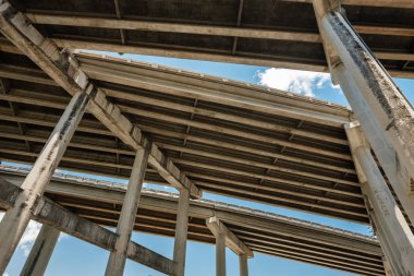 Interstate 95 Miami şehir çalışan havaya doğru görünümü.