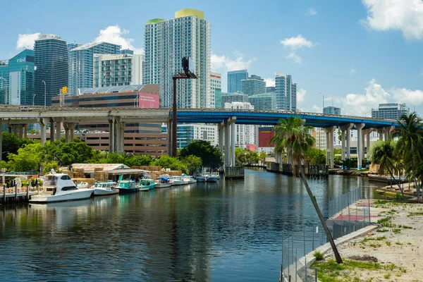 Miami Florida Usa Luglio 2018 Paesaggio Paesaggistico Del Miami River — Foto Stock