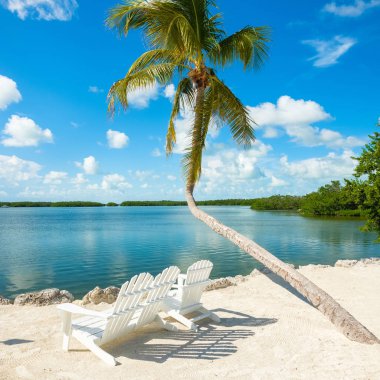 Scenic view of the popular Florida Keys along the bay. clipart