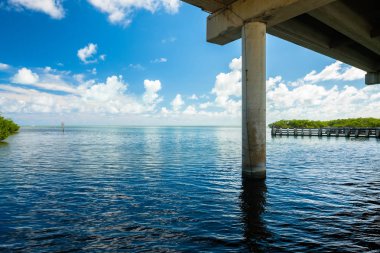Bir su yolu boyunca popüler Florida Keys doğal görünümünü.