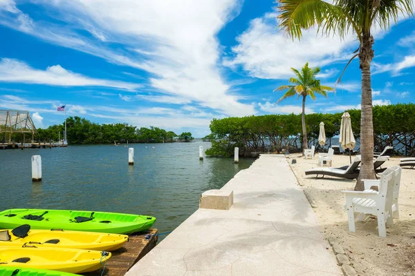 Vue Panoramique Des Célèbres Florida Keys Long Baie Avec Des — Photo