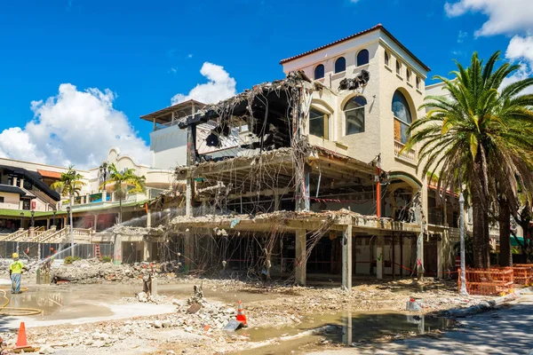 Майамі Флорида Серпня 2018 Проект Будівництва Ведеться Популярних Cocowalk Магазинів — стокове фото