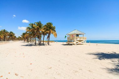 Beautiful Crandon Park Beach located in Key Biscayne in Miami. clipart