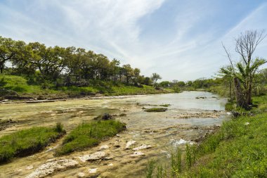 Blanco nehir ve küçük kasaba Wimberley Texas Hill ülkede doğal güzelliği.