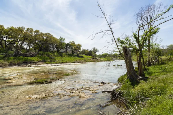 Rzeki Blanco Naturalne Piękno Texas Hill Country Małym Miasteczku Wimberley — Zdjęcie stockowe