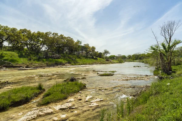 Річки Бланко Природну Красу Країни Хілл Техасу Малі Міста Уїмберлі — стокове фото