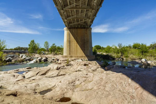 Rustik Otoyol Köprü Llano Nehri Llano Küçük Texas Hill Country — Stok fotoğraf